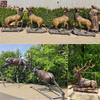 Proveedor de Esculturas de Ciervo de Cobre, Exhibición Exterior para Bienes Raíces Estatuas de Animales Alce de Cobre, Esculturas Grandes de Ciervo de Cobre Fundido para Jardín