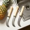 Pelador de plátano de acero inoxidable para el hogar, cuchillo pequeño curvo, cuchillo para piña, cuchillo especial para cortar yaca, cuchillo curvo para fruta