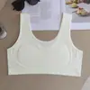 Sujetador deportivo fino, talla grande, de una sola pieza con copas fijas, para niñas jóvenes, sin aros, adecuado para niñas en su etapa de desarrollo