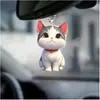 Colgante de Patineta Plana de Acrílico Nuevo Transfronterizo, Coche de Gato, Blanco Lechoso Estándar