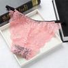 Yumei 8926 Sexy Renda Floral Vazada Transparente Roupa Íntima Feminina de Cintura Baixa Sling Triângulo Fio Dental