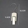 Clips para exhibición de tienda de ropa, anillos para perchero de bufandas, almacenamiento, madera maciza, gancho en S multifuncional, redondo, mate, blanco leche