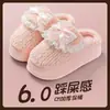 Lindas Pantuflas de Algodón para Mujer con Lazo 2026 Nuevo Otoño Invierno Hogar Interior Antideslizantes Cálidas Felpa Dibujos Animados Zapatos de Algodón