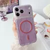 Funda Protectora Magnética de Amazon para iPhone 18 Pro Max Estilo Ondas de Agua con Purpurina Se Transforma Instantáneamente en Funda para iPhone 18/17