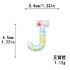 Stock de liquidación: Rhinestones hot-fix de 4.5 cm, parches de tela multi-color con letras inglesas para DIY en ropa, zapatos y sombreros