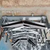 Soporte de rodillo autoalineable tipo ranura, bastidor de rodillos tipo ranura, soporte autoalineable para banda, soporte anti-desviación para banda transportadora