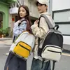 Estilo K de Mochila Ligera de Nicho, Gran Capacidad, Combinación de Colores, Bolso Escolar de Estudiante de Moda, Bolso Casual Repelente al Agua para Pareja