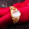 Directo de fábrica moneda europea de cobre puro joyería de oro anillo de ópalo apertura para mujer sobre matrimonio para enviar a novia madre regalo de cumpleaños