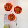 Flor Artificial Melaleuca Atacado Cor Café Cor Caramelo Decoração de Cena de Celebração de Casamento Arte Floral Cor de Outono Flor Falsa Flor Biomórfica