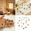 Bombillas electroplateadas transfronterizas, series de luces mini de plástico para escenas navideñas, accesorios de decoración para lugares de fiestas navideñas, cadenas de cuentas