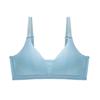 Nuevo brasier francés de color puro, copa triángulo, algodón transpirable, brasier para estudiante con almohadilla en el pecho, ropa interior para niñas de tres senos