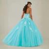 Aliexpress Amazon Disfraces de Rendimiento Vestido de Boda Azul Estilo Europeo y Americano Falda Abullonada Vestido de Noche Sin Tirantes Vestido de Tul Colorido