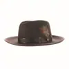 Venta al por mayor de fábrica sombrero de jazz casual transfronterizo nuevo de lana pura cinta de lazo decorativa sombrero de fieltro de oveja