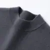Suéter masculino de cashmere com gola alta dupla, luxo leve e quente, novidade outono e inverno 2026, malha masculina, suéter de negócios com corte solto
