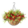 Set de canasta navideña colgante transfronteriza con cedro artificial, bayas, manojos de piñas, decoraciones festivas, plantas verdes y pinos