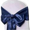 Laços de Fita de Cetim Personalizados Transfronteiriços, Fitas de Seda, Decorações para Encosto de Cadeira de Banquete e Casamento, Flores para Encosto de Cadeira, Capas de Cadeira Venda por Atacado