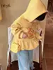 Conjunto de Moletom com Capuz para Meninas Ningli Estilo Primavera e Outono Estilo Coreano para Crianças Novo Conjunto Casual da Moda de Duas Peças para Meninas