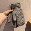Guantes para hombre invierno cálido a prueba de frío engrosado forro polar moda moderno estudiante Hombre lana bolsa dedo dedo otoño e invierno marea