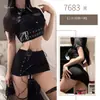 Yueqin Lencería Sexy Juego de Rol Chica Sexy Caliente Uniforme de Policíaca Tentación Coqueteo Camisa para Cita en la Cama 7683