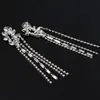 Pendientes largos de plata estilo coreano, simples, de botón, para mujer, temperamento, moda popular para discoteca E313