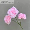Flores Artificiais Atacado Buquê de Rosas com Múltiplas Cabeças Haste Única Decoração de Casamento Arranjo de Flores Artificiais Ornamentos de Flores Artificiais para Casa
