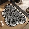 Alfombrilla de Pie Absorbente de Barro de Diatomeas Estilo Xiaoxiangfeng para Baño, Puerta de Baño, Retro, Accesible, Lujo, Antideslizante, Alfombrilla de Piso, Alfombra de Inodoro