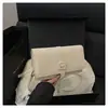 Bolso Pequeño Sencillo de Color Sólido a la Moda para Viajes Diarios para Mujer 2023 Otoño e Invierno Nuevo Versátil de Hombro Cruzado Pequeño Cuadrado para Mujer