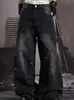 Jeans retro de alta gama de pierna recta y pierna ancha, holgados, adelgazantes, fluidos y elegantes, para hombre y mujer, de moda transfronteriza