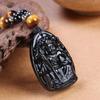 Collar con Colgante de Obsidiana Natural y Nácar, Collar de Cristal con Nácar Dorado de Yaochi, Gran Tianzun, Virgen Infinita, Piedra Preciosa, Estilo Nacional
