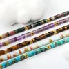 Pulseira Retrô de Ágata Indiana Colorida de Nicho Transfronteiriça Aço Inoxidável Multicor Joia de Pulseira de Luxo Leve de Alta Qualidade