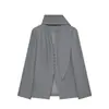 Moda Femenina Nueva Primavera 2026 AliExpress Transfronterizo Diseño Simple Manga Larga Color Sólido Elegante Versátil Blazer