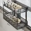 Zapatero de balcón, cesta para secar zapatos, tendedero para barandilla de ventana exterior, gancho de ventana antirrobo, tendedero para zapatos