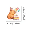 Compra directa transfronteriza de 50 lindos y adorables pegatinas decorativas impermeables de capibaras de dibujos animados para agendas