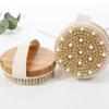 Escova de massagem dupla face Bullet Cerdas Body Bath Brush Punho de madeira Luffa Brush Nanzhu Hemu escova de banho