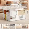 Caixa de Armazenamento Transparente Portátil de Acrílico, Organizador de Lanches, Cesta para Livros, Armazenamento de Brinquedos de Grande Capacidade, Recipiente de Armazenamento Doméstico Espessado