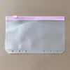 Bolsa con Cierre de PVC Colorida Esmerilada A5/A6 Bolsa de Almacenamiento para Cuaderno de Viajero de PVC Núcleo Interior de Repuesto para Libro de Hojas Sueltas