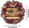 Produto Novo Transfronteiriço: Bandeira do Dia da Independência Americana Águia Coroa de Flores Decoração de Porta de Entrada de Casa Guirlanda Pendurada na Porta Ornamento Pendurado para Guirlanda