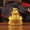 Novas figuras do zodíaco em ouro areia, projetadas para atrair riqueza e prosperidade, com lingotes giratórios e animais do zodíaco, um ornamento decorativo para mesa para atrair boa sorte