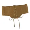 Cinturón Moldeador de Cintura para Mujer, Cinturón Ancho Estilo Corte, Decoración Versátil para Vestidos, Accesorio de Cintura Gótico Vintage Marrón