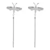 E13499 Pendientes Largos Europeos y Americanos Za Aleación Simple Borla Primavera y Verano Nuevos Pendientes de Libélula Retro Nicho para Mujeres