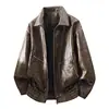 Chaqueta de cuero PU de alta gama para hombre, abrigo de cuero moderno, corte holgado, adelgazante, estilo casual, cómoda chaqueta de motociclista, M-8XL