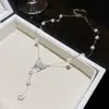 ¡Jardín de Romero! Collar de Perlas de Mariposa de Zircón y Nácar Lágrimas de Sirena Cadena para Clavícula de Lujo Ligero Nicho Collar Vintage para Mujeres