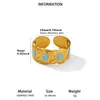 Nueva Serie de Anillos de Acero Inoxidable con Goteo de Aceite de Amazon para Mujer, Anillos Ajustables de Sirena Personalizados, Flores al por Mayor