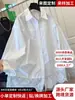 Top suelto de manga larga con retazos de encaje blanco transfronterizo europeo y americano para mujer