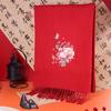 Bufanda Bordada Otoño e Invierno, Bufanda 100% Lana, Bufanda Bordada por Ambos Lados, Bufanda Bordada Su, Regalo para Mamá