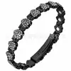 Pulseira Magnética Cravejada de Diamantes Ouro Rosa para Mulheres, Pulseira Ajustável, Pulseira de Bronze Ouro Rosa Temática de Amor para Casais Atacado