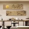 Nuevo Diseño de Salón de Té Estilo Chino Pintura Decorativa Estética de la Dinastía Song Sala de Estar Sofá Pared de Fondo Pintura Colgante Mural de Pared de Bambú Zen