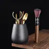 Clip de Madera Maciza Accesorios para Tazas Juego de Té Taza de Té de Caballero Pinza para Ceremonia del Té Juego de Té Seis Pinzas Kung Fu Lavado Madera de Bambú Metabo