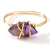 Anillo de Cristal de Piedra Natural Explosiva Transfronterizo Diseño de Nicho Femenino Regalo para el Día de la Madre Joyería Elegante de Lujo Ligero sin Color