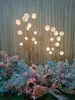 Novos adereços de casamento borboleta de ferro pássaro guia de estrada salão de casamento decoração de palco T layout de lâmpada de chão luminosa
